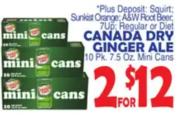 Bravo Supermarkets CANADA DRY GINGER ALE offer