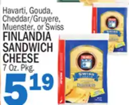 Bravo Supermarkets FINLANDIA SANDWICH CHEESE offer