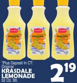 Bravo Supermarkets KRASDALE LEMONADE offer