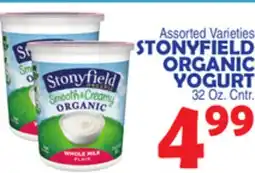 Bravo Supermarkets STONYFIELD ORGANIC YOGURT offer