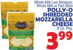 Bravo Supermarkets POLLY-O SHREDDED MOZZARELLA CHEESE offer
