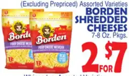 Bravo Supermarkets BORDEN SHREDDED CHEESES offer