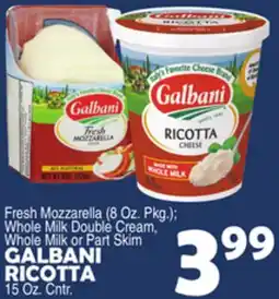 Bravo Supermarkets GALBANI RICOTTA 15 Oz. Cntr offer