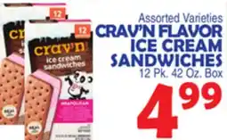 Bravo Supermarkets CRAV'N FLAVOR ICE CREAM SANDWICHES offer