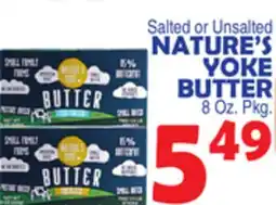 Bravo Supermarkets NATURE'S YOKE BUTTER offer