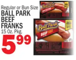Bravo Supermarkets BALL PARK BEEF FRANKS offer