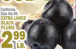 Bravo Supermarkets EXTRA LARGE BLACK PLUMS offer