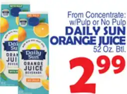 Bravo Supermarkets DAILY SUN ORANGE JUICE offer