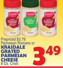 Bravo Supermarkets KRASDALE GRATED PARMESAN CHEESE offer