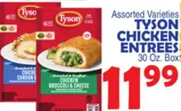 Bravo Supermarkets TYSON CHICKEN ENTREES offer