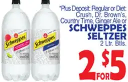 Bravo Supermarkets SCHWEPPES SELTZER offer