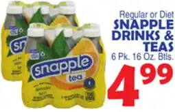 Bravo Supermarkets SNAPPLE DRINKS & TEAS offer