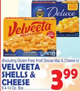 Bravo Supermarkets Kraft Deluxe Mac & Cheese or VELVEETA SHELLS & CHEESE offer