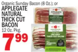 Bravo Supermarkets APPLEGATE NATURAL THICK CUT BACON offer