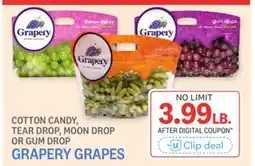 Kings Food Markets COTTON CANDY, TEAR DROP, MOON DROP OR GUM DROP GRAPERY GRAPES offer