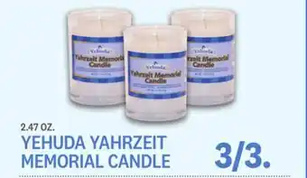 Kings Food Markets YEHUDA YAHRZEIT MEMORIAL CANDLE offer