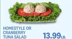 Kings Food Markets HOMESTYLE OR CRANBERRY TUNA SALAD offer
