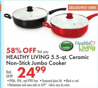 Boscov's HEALTHY LIVING 5.5-qt. Ceramic Non-Stick Jumbo Cooker offer