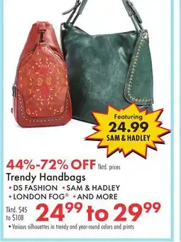 Boscov's Trendy Handbags offer