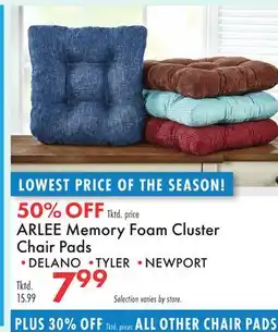 Boscov's ARLEE Memory Foam Cluster Chair Pads offer