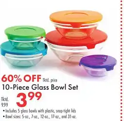 Boscov's 10-Piece Glass Bowl Set offer