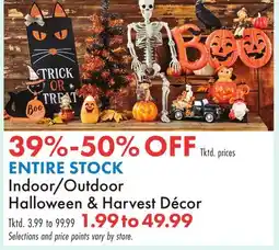 Boscov's ENTIRE Indoor/Outdoor Halloween & Harvest Décor offer