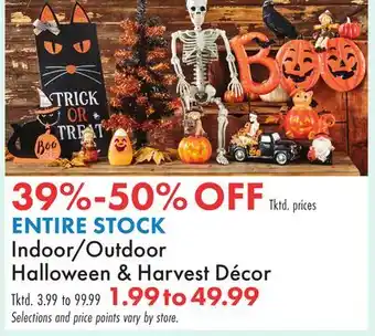 Boscov's ENTIRE Indoor/Outdoor Halloween & Harvest Décor offer