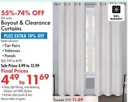 Boscov's Buyout & Clearance Curtains offer