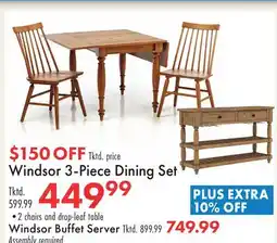 Boscov's Windsor 3-Piece Dining Set offer