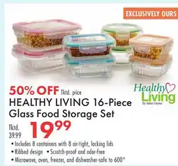 Boscov's HEALTHY LIVING 16-Piece Glass Food Storage Set offer