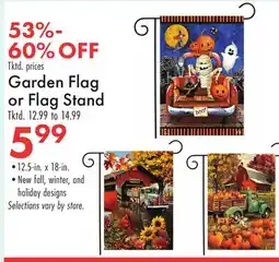Boscov's Garden Flag or Flag Stand offer