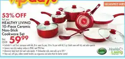 Boscov's HEALTHY LIVING 10-Piece Ceramic Non-Stick Cookware Set offer