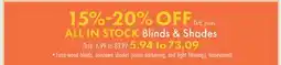 Boscov's ALL IN STOCK Blinds & Shades offer