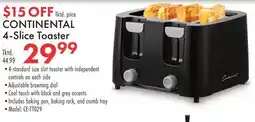 Boscov's CONTINENTAL 4-Slice Toaster offer