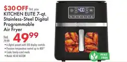Boscov's KITCHEN ELITE 7-qt. Stainless-Steel Digital Programmable Air Fryer offer