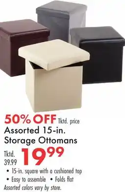 Boscov's Assorted 15-in. Storage Ottomans offer