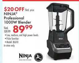 Boscov's NINJA Professional 1000W Blender offer