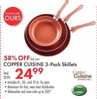 Boscov's COPPER CUISINE 3-Pack Skillets offer