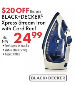 Boscov's BLACK + DECKER Xpress Stream Iron with Cord Reel offer