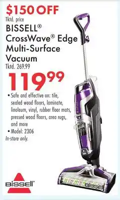 Boscov's BISSELL CrossWave Edge Multi-Surface Vacuum offer