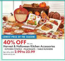 Boscov's Harvest & Halloween Kitchen Accessories offer