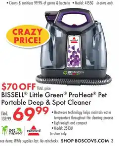 Boscov's BISSELL Little Green ProHeat Pet Portable Deep & Spot Cleaner offer