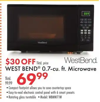 Boscov's WEST BEND 0.7-cu. ft. Microwave offer