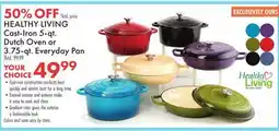 Boscov's HEALTHY LIVING Cast-Iron 5-qt. Dutch Oven or 3.75-qt. Everyday Pan offer