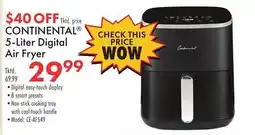 Boscov's CONTINENTAL 5-Liter Digital Air Fryer offer