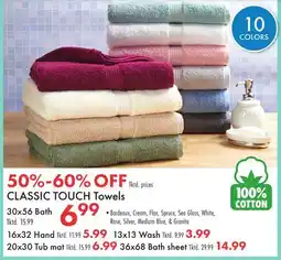 Boscov's CLASSIC TOUCH Towels offer