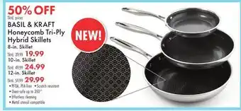 Boscov's BASIL & KRAFT Honeycomb Tri-Ply Hybrid Skillets offer
