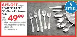 Boscov's PFALTZGRAFF 53-Piece Flatware Sets offer