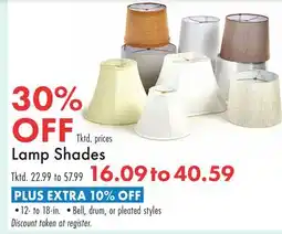 Boscov's Lamp Shades offer