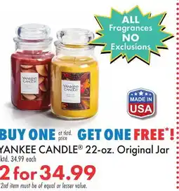 Boscov's YANKEE CANDLE 22-oz. Original Jar offer